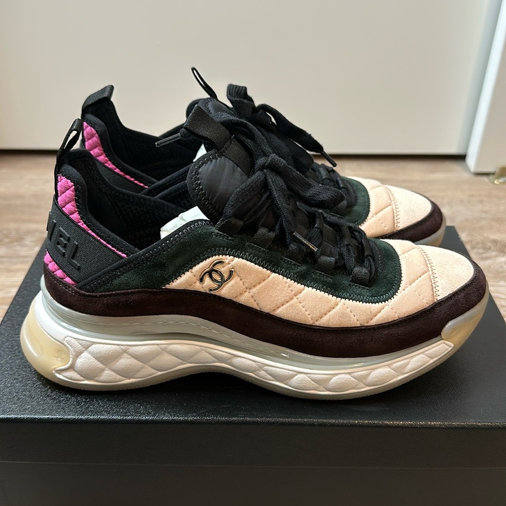 Chanel Sneaker multi-color (Pink, Brown, Green, Beige) 38.5